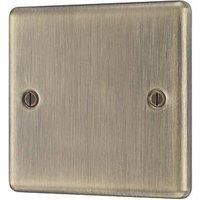 LAP 1-Gang Blanking Plate Antique Brass (402PN)