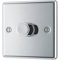 LAP 1-Gang 2-Way LED Dimmer Switch Polished Chrome with Colour-Matched Inserts (370PN)