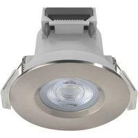 LAP Ubertas Fixed LED Downlight Brushed Nickel 4W 450lm (124RE)