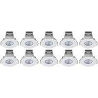 LAP Ubertas Fixed LED Downlights White 4W 450lm 10 Pack (338RE)