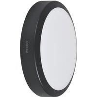 Lexco Pegasi Outdoor Round Photocell LED Bulkhead Light Black 17W 1200-1900lm (828RE)