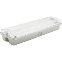 Lexco LXEL01-BH Indoor Maintained or Non-Maintained Emergency Rectangular LED Bulkhead White 3.5W 150lm (961RE)