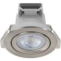 LAP Ubertas Tilt LED Downlight Brushed Nickel 4W 450lm (851RE)