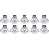 LAP Ubertas Tilt LED Downlights White 4W 450lm 10 Pack (457RE)