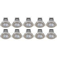 LAP Ubertas Tilt LED Downlights Brushed Nickel 4W 450lm 10 Pack (838RE)