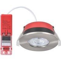 Lexco Tania Fixed Fire Rated LED Downlight Brushed Nickel 6W 600lm (464RE)