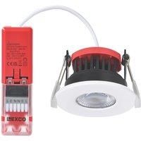 Lexco Tauri Fixed Fire Rated LED Downlight White 8W 500-800lm (553RE)