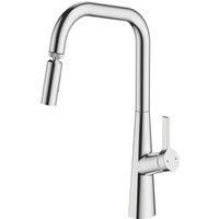 Swirl Berne Pull-Out Spray Mixer Kitchen Tap Chrome (960YT)