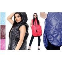 Italian Plain Quilted Gilet - Black