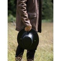 Lakeland Leather Outback Cowboy Hat in Water Resistant Leather - Men/Women/Unisex (as8, Alpha, l, Black, Large)