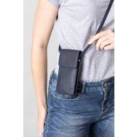 Lakeland Leather Bowness Leather Cross Body Phone Pouch in Navy Blue
