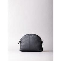 Elterwater Curved Leather Cross Body Bag (Black)
