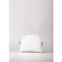 Elterwater Curved Leather Cross Body Bag (Off-White)