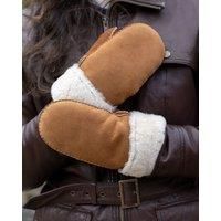 Lakeland Leather Ladies/' Classic Sheepskin Mittens (Tan)