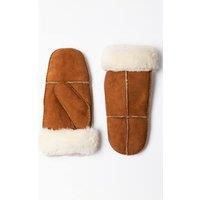 Lakeland Leather Women’s Sheepskin Mittens - Real Sheepskin Winter Mittens with Wool Lining, Hand-Stitched Seams & Fold Cuff - Warm Luxury Gloves