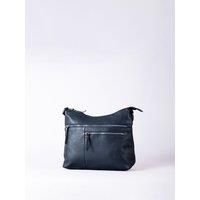 Winleigh Genuine Leather Multi Pocket Shoulder Bag for Women (Navy)