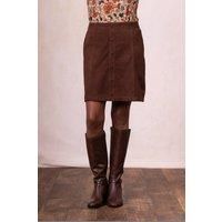 Lakeland Leather Women's Suede A-Line Mini Skirt in Chocolate | Size: 16