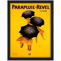 Wee Blue Coo Parapluie Revel Umbrella Rain Lyon France Artwork Framed Wall Art Print 18X24 Inch