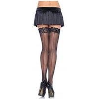 Sheer Stockings With Backseam-Black