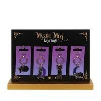 Set of 24 Mystic Mog Cat Keyrings on Display