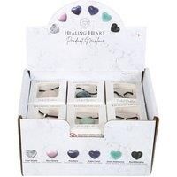Set of 24 Healing Heart Crystal Necklaces in Display