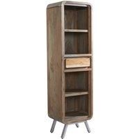 IH Design Retro Wood & Metal Slim Bookcase