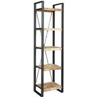 IH Design Upcycled Industrial Mintis Narrow Open Bookcase