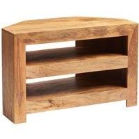 IH Design Dakota Light Mango Wood Corner TV Cabinet