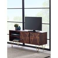 IH Design Plasma Media Unit Dallas Dark Mango Wood