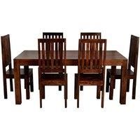 IH Design Dakota Mango Wood Large 6-8 Seater Dining Table 6Ft 180Cm