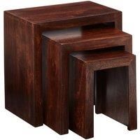 IH Design Dakota Mango Wood Nest Of 3 Tables