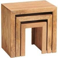 IH Design Dakota Light Mango Wood Nest Of 3 Tables