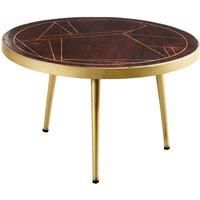 IH Design Round Coffee Table Dallas Dark Mango Wood