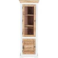 IH Design Bianco Wood Bookcase Display Cabinet - 3 Shelves & 1 Doors