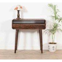 IH Design Franklin Dark Mango Wood Console Table With 2 Drawers