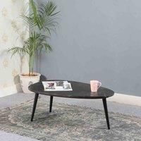 IH Design Luxor Large Tv Stand With Marble Top & Metal Legs