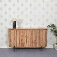 IH Design York Solid Wood Sideboard With Metal Legs