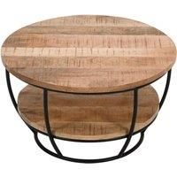 Bratton Mango Wooden & Metal Coffee Table With Shelf