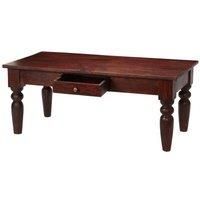 Mardig Dark Wood Coffee Table with Drawer