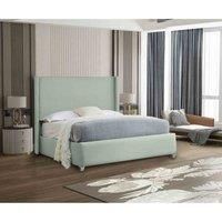 Eleganza Home Eleganza Cosmo Upholstered Bed Frame Plush Velvet Fabric King Blue
