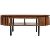 IH Design Nencho Mango Wood Rectangular Coffee Table, Brown