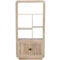 IH Design Myrine Carved Mango Wood Bookcase, Brown