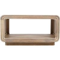 IH Design Myrine Carved Mango Wood Coffee Table, Brown