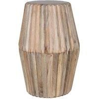 IH Design Myrine Carved Mango Wood Side Table