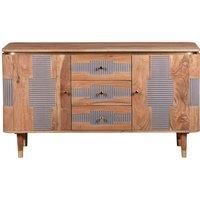 IH Design Cotati Acacia Wood 2 Doors 3 Drawers Sideboard