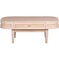 IH Design Zinia Cane Mango Wood 1 Drawer Coffee Table