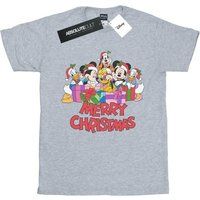 Disney Women's Mickey Mouse And Friends Christmas Boyfriend Fit T-Shirt