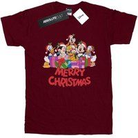 Disney Women's Mickey Mouse And Friends Christmas Boyfriend Fit T-Shirt