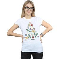 Absolute Cult Friends Women/'s Christmas Tree T-Shirt White XX-Large