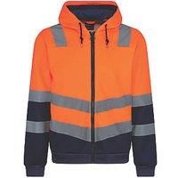 Regatta Professional Mens Pro Hi-Vis Full Zip Hoodie (Hi Vis Orange)
